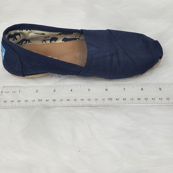 Toms Classic Blue Canvas Espadrille Slip On Flats Shoes Women's Size 6 - Picture 12 of 12